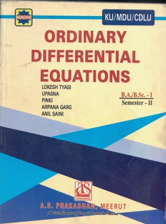 Ordinary Differential Equations (MDU/KU/CDLU)